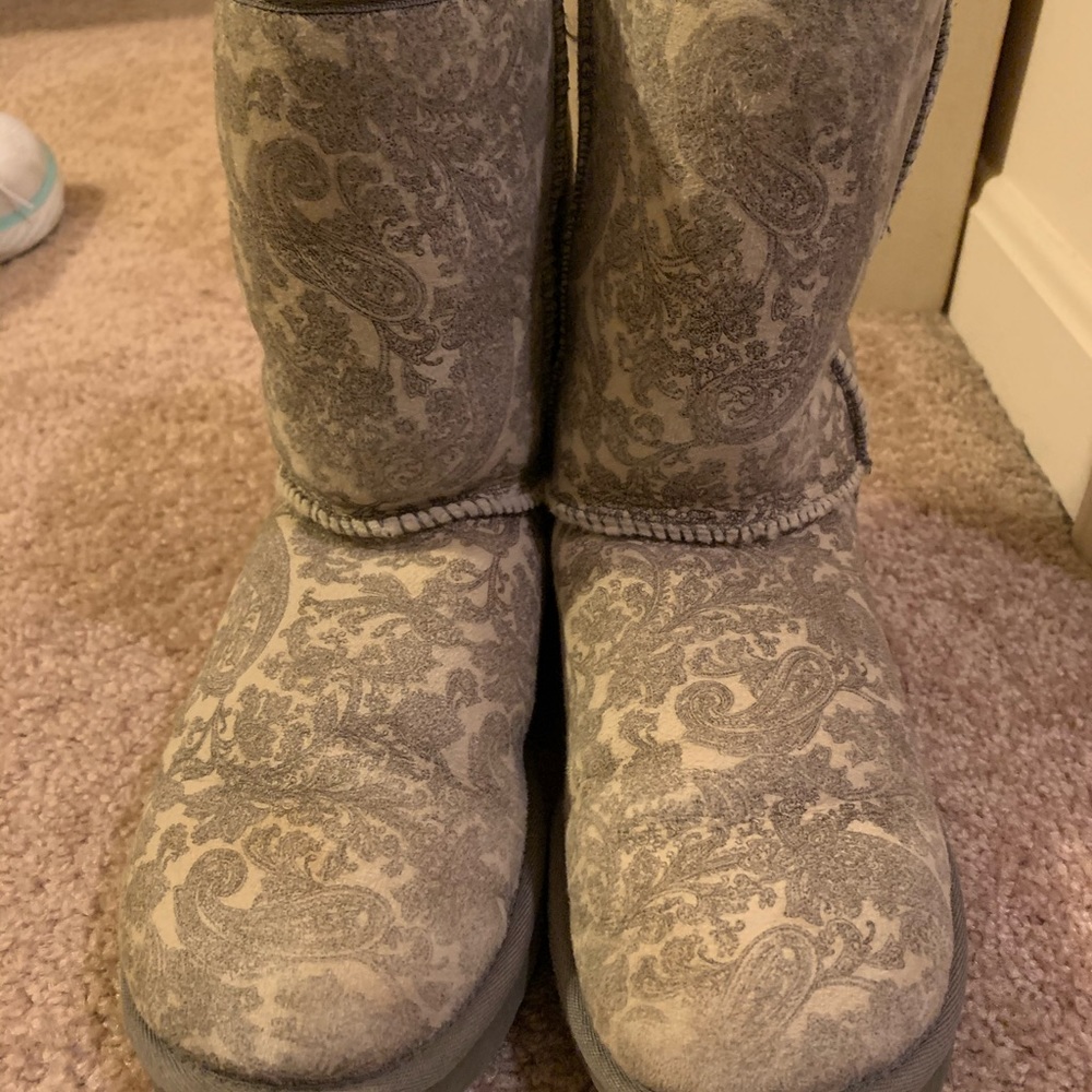 Ugg Grey Paisley Short Boots